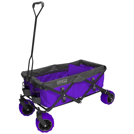 Cod Usa Platinum All-Terrain Folding Wagon, Purple/Gray 900256